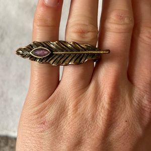 Lucky brand feather ring